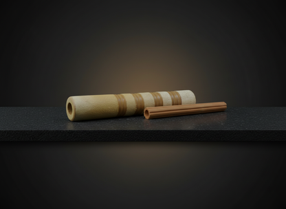 Clay chillum 7 inch beige with brown grip rings dark luxury TBBC