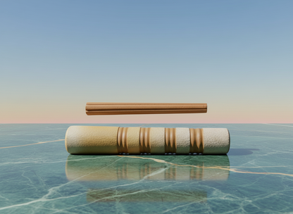 Traditional clay chillum with filter stone included marble sky