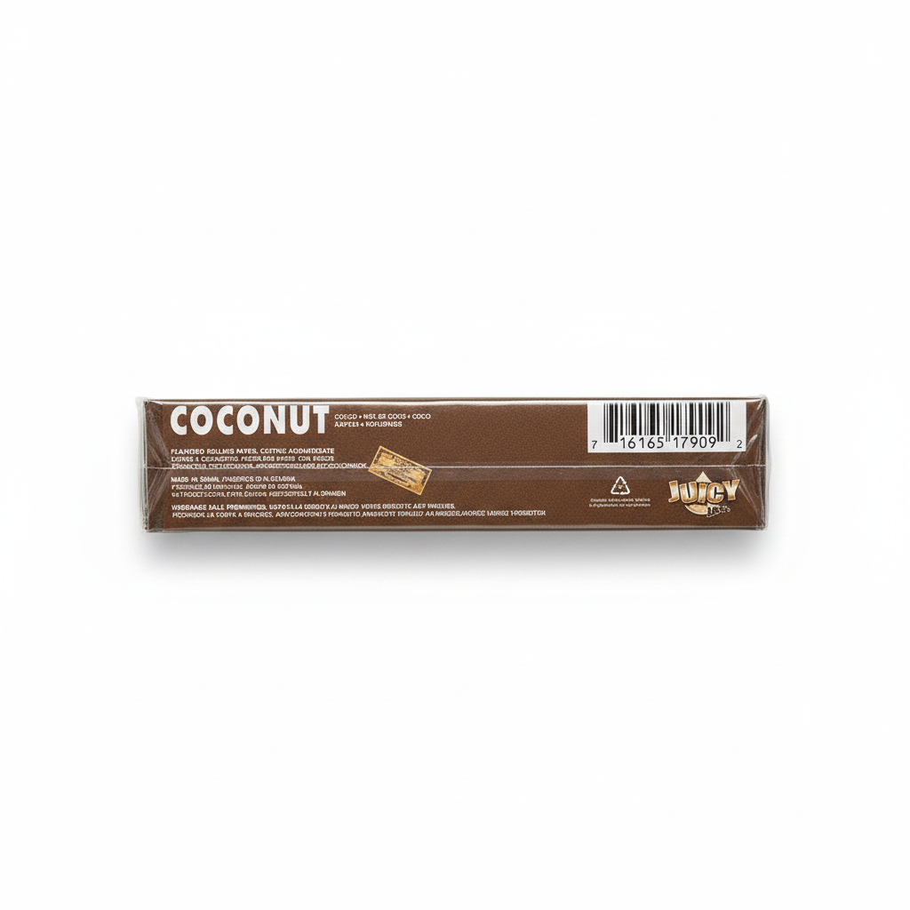 Juicy Jay's King Size Coconut flavoured rolling papers pack back view