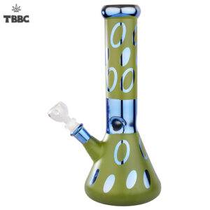 Green Base Blue Rings 12 inch Ice Bong