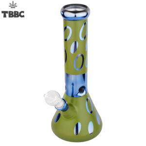 Green Base Blue Rings 12 inch Ice Bong