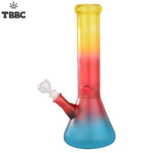 Tri - Colour Flame 12 inch Ice Bong