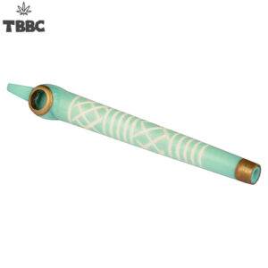 White Net Green Resin Dokha pipe - 5 inches