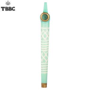 White Net Green Resin Dokha pipe - 5 inches