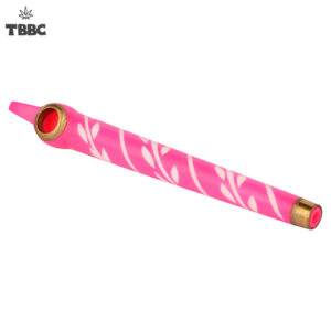 White Leafs Pink Dokha Pipe - 5 inches