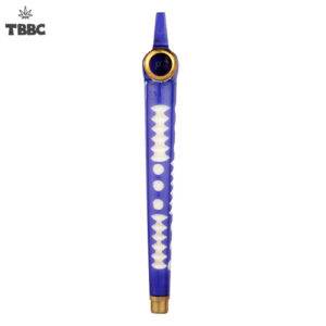 White Scales Blue Dokha Pipe - 5 inches