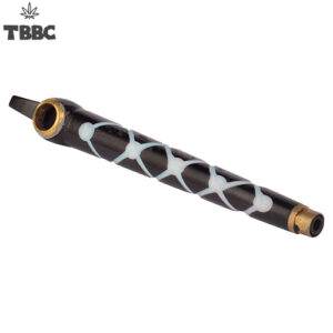 Light Blue Net Black Dokha Pipe - 5 inches