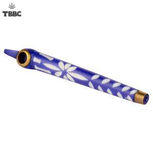 Blue Leaf Resin Dokha Pipe - 5 inches