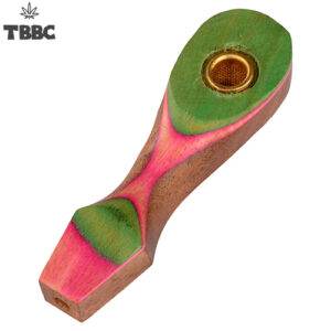 Pink n Green hand pipe -  4 inch