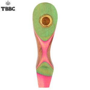 Pink n Green hand pipe -  4 inch