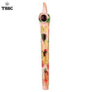 Golden Green n Red Wooden Dokha pipe - 5 Inches