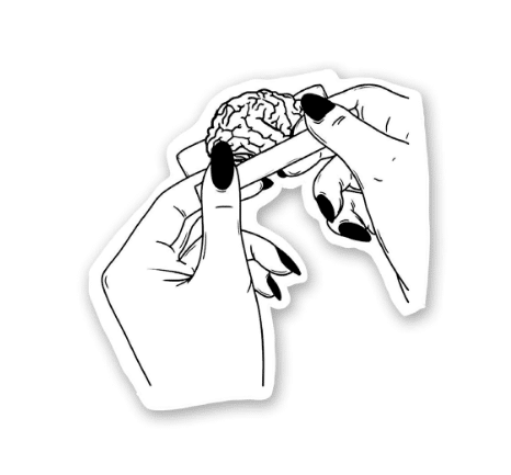 Brain Weed Sticker