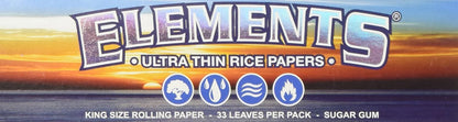 Elements rolling paper packaging with colorful design and text. Rolling paper instant delivery PAN india