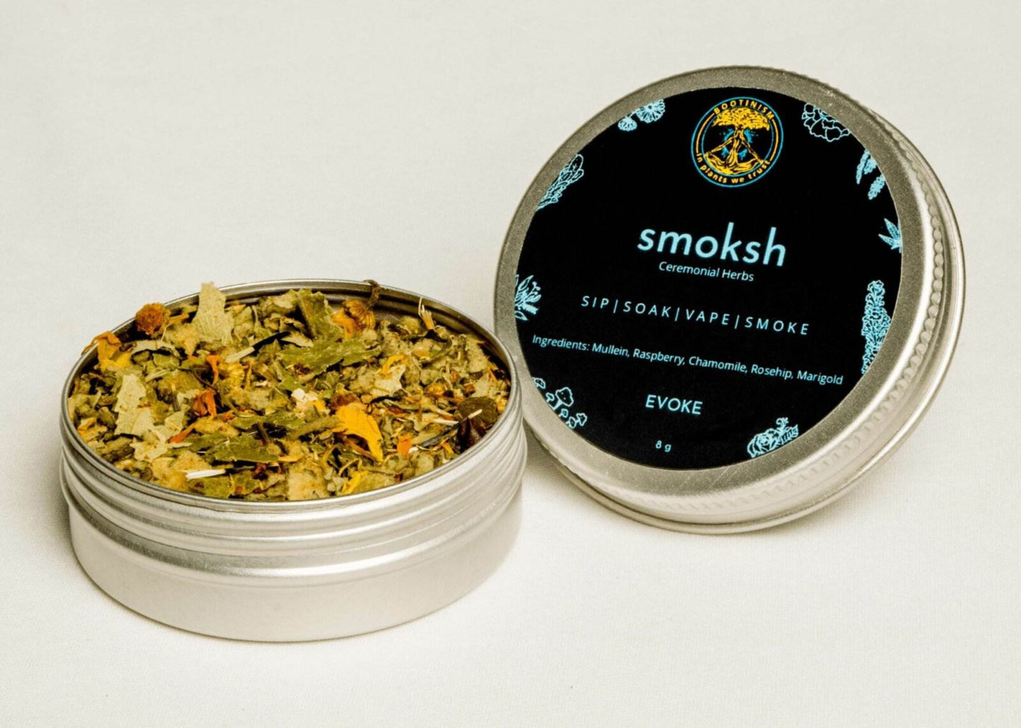 Smoksh Herbal Tin Evoke 8g - Fine Rich Flavor Trial Pack Premium New Indian's