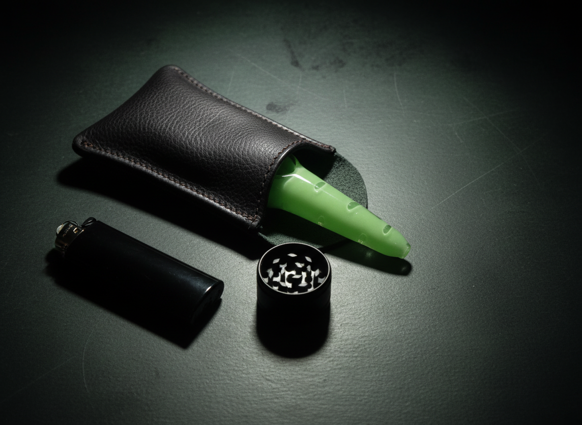 Fruity Sesh Pipe (Strawberry) 4" | Glass Hand Pipe with Carb
