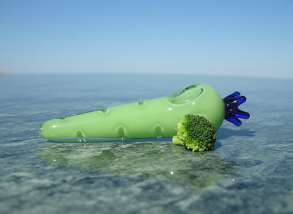 Fruity Sesh Pipe (Strawberry) 4" | Glass Hand Pipe with Carb