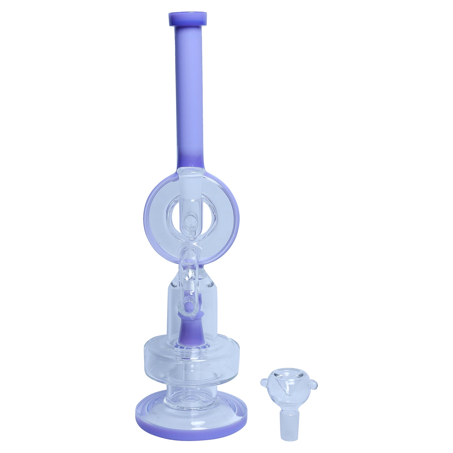 Recyclers Crystal Ring 18'' Glass Shower Bong