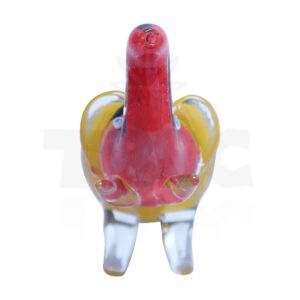 White Elephant Heavy Glass Hand Pipe