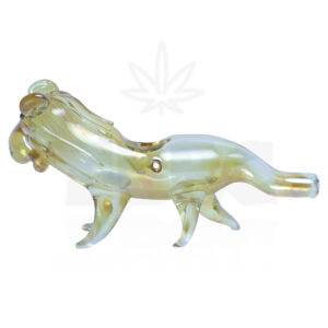 Golden Lion Glass Hand Pipe - 5 inches