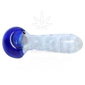 Blue and White Scales Heavy Hand pipe - 5 inches