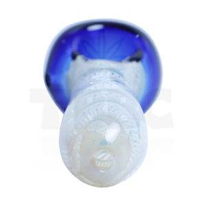 Blue and White Scales Heavy Hand pipe - 5 inches