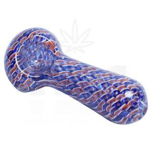 Orange and Blue Scales Hand pipe - 3.5 inch