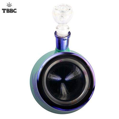 Green Base Blue Leaf 12 inch Heavy Ice Bong