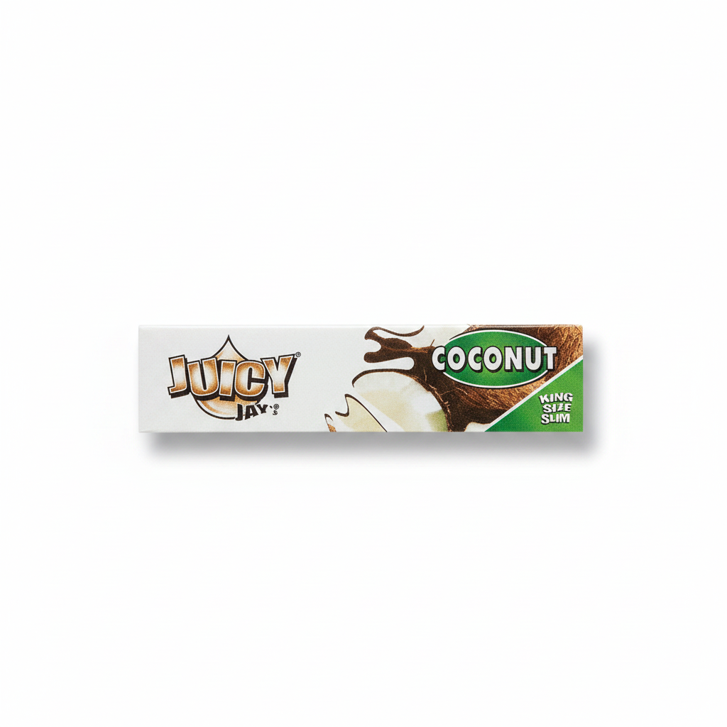 Juicy Jay's King Size Coconut flavoured rolling papers pack front view