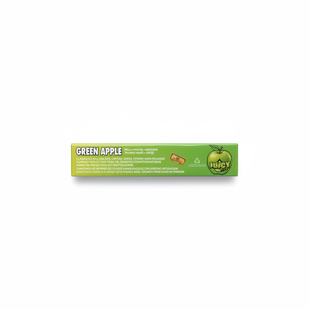 Juicy Jay's King Size Green Apple flavoured rolling papers pack back view