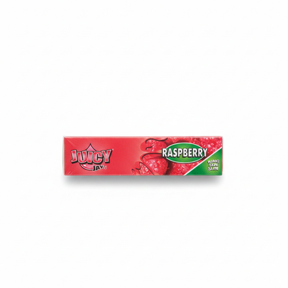 Juicy Jay's King Size Raspberry flavoured rolling papers pack front view