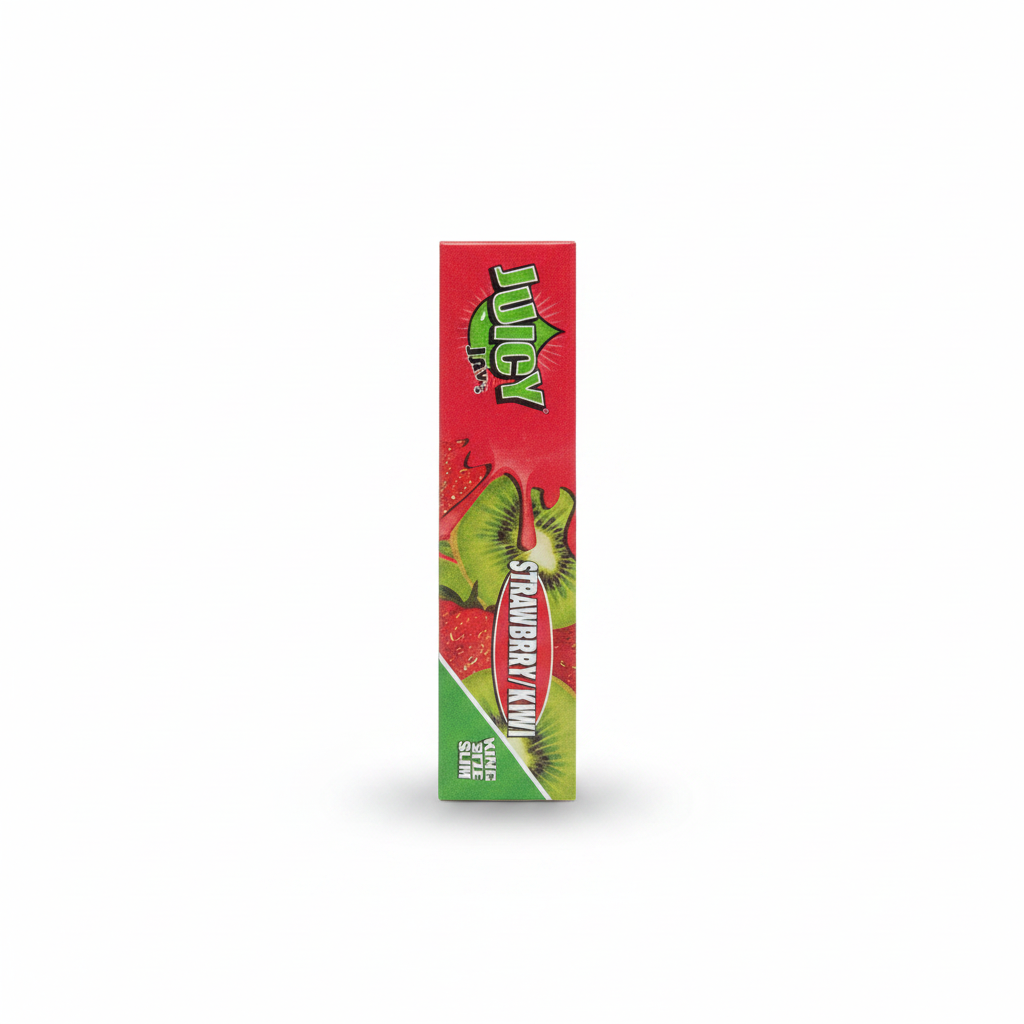 Juicy Jay's King Size Strawberry Kiwi flavoured rolling papers pack front view