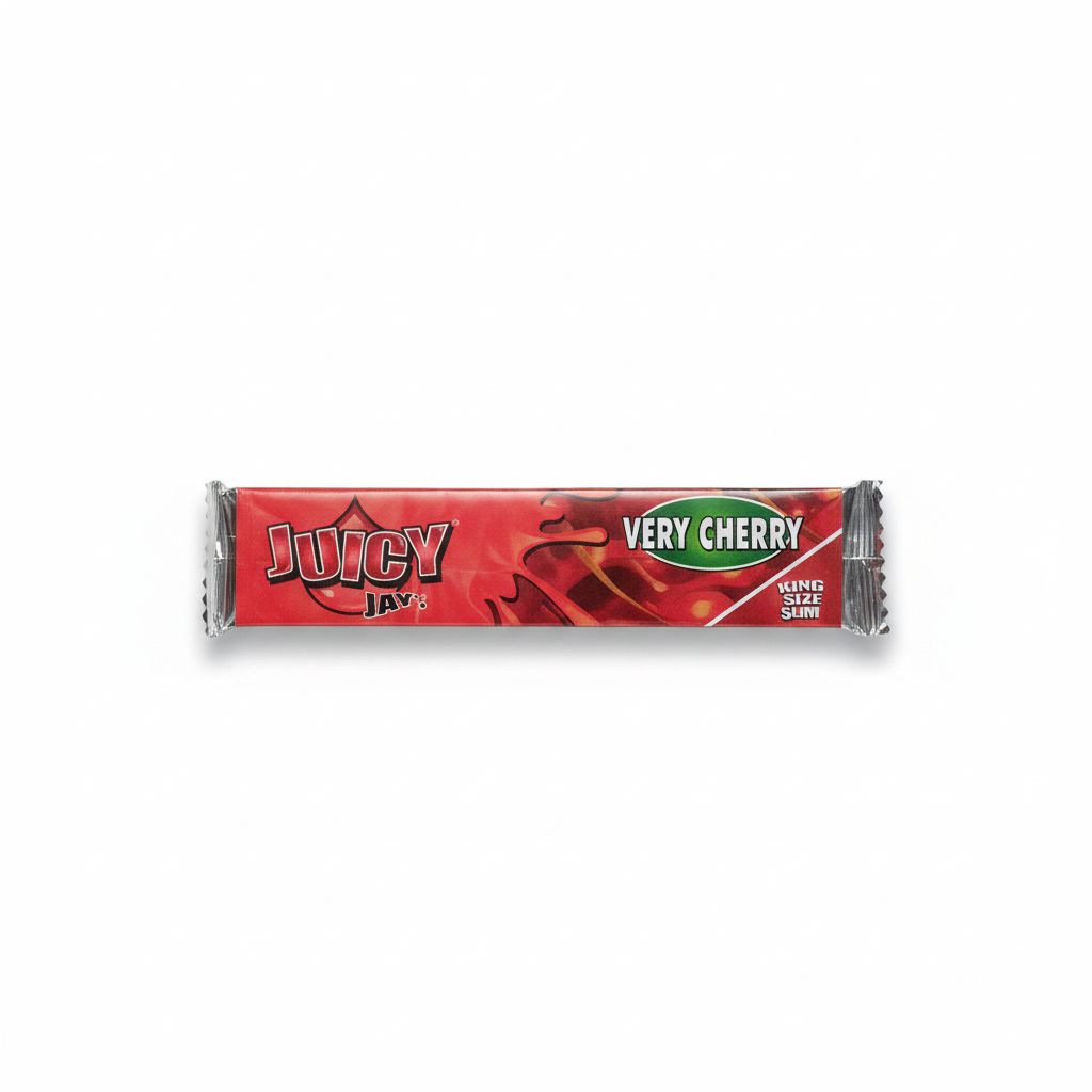 Juicy Jay's King Size Very Cherry flavoured rolling papers pack front view