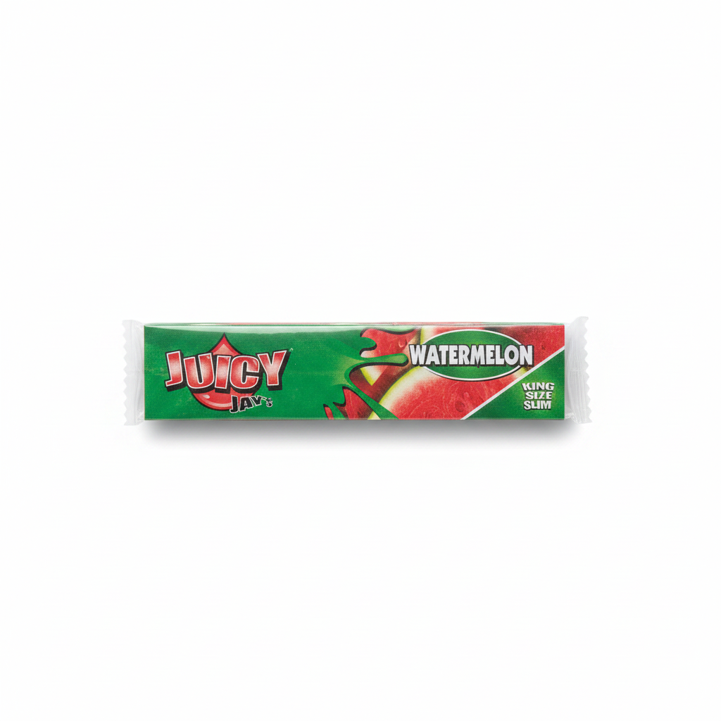 Juicy Jay's King Size Watermelon flavoured rolling papers pack front view