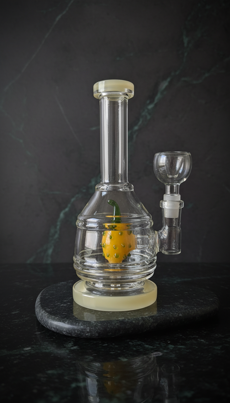 HotShot beaker bong with pepper perc detail inside chamber — buy compact 10 inch glass bong online India, 14mm joint, ships across India