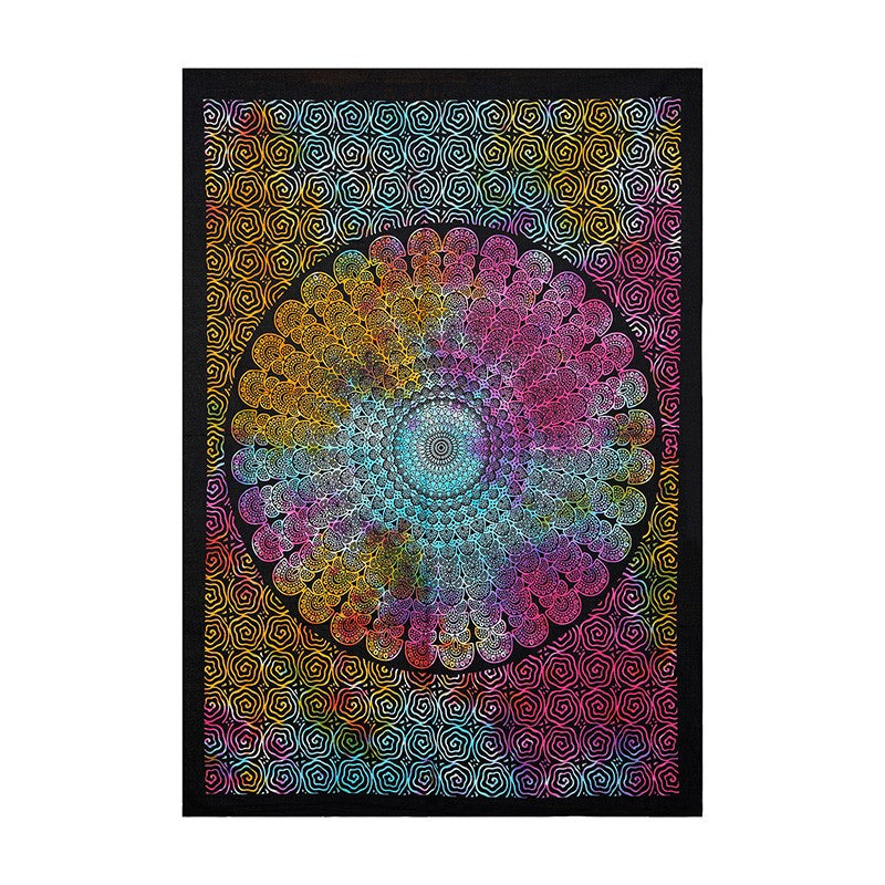 Mandala Multicolor Border Tapestry - 42X29