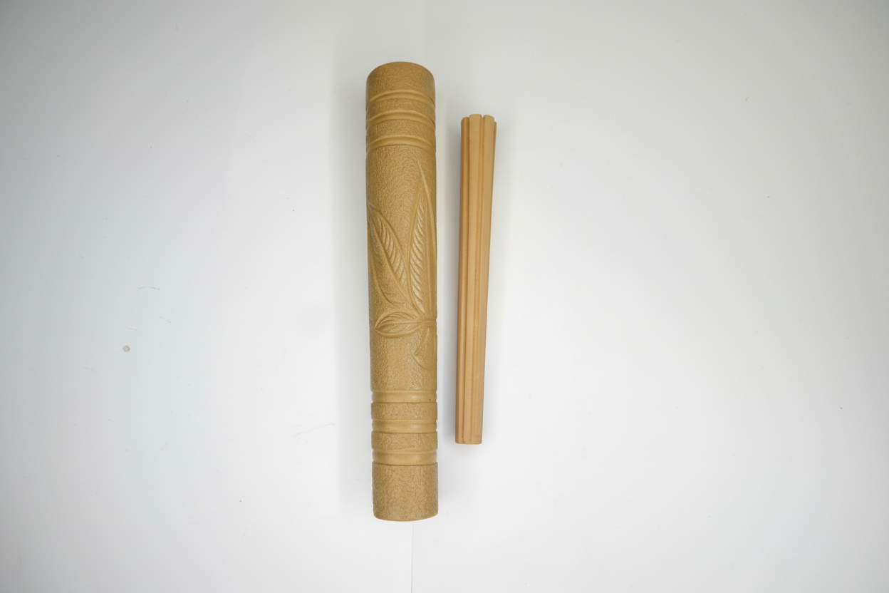 Roots & Rituals Chillum by TBBC – Handcrafted Marijuana Leaf Chillum
