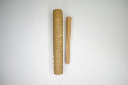 Roots & Rituals Chillum by TBBC – Handcrafted Marijuana Leaf Chillum
