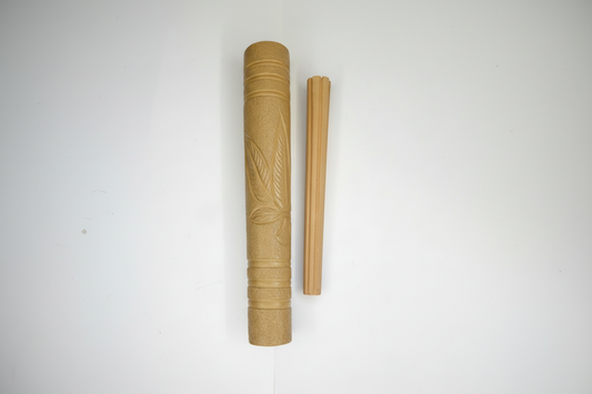 Roots & Rituals Chillum by TBBC – Handcrafted Marijuana Leaf Chillum
