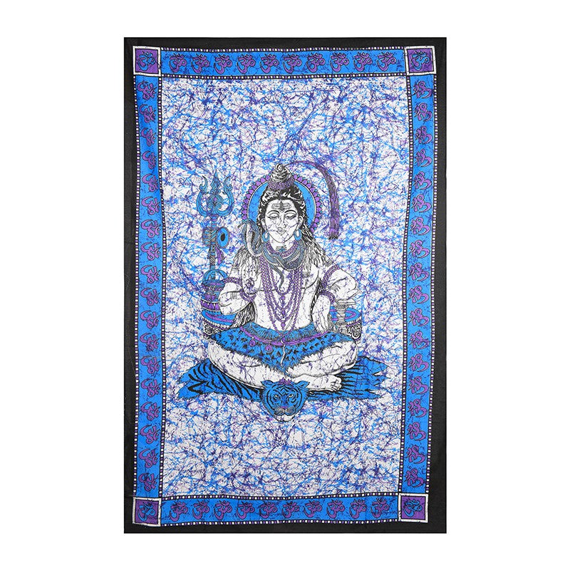 Meditating Shiva Blue Tapestry - 60X90