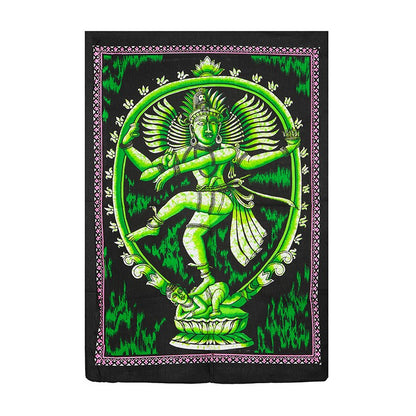 Natraj Green Tapestry | 30 x 22 Inch Printed Fabric Wall Hanging