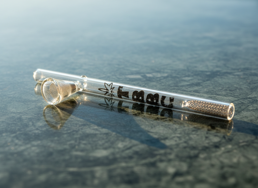Clear glass smoking accessory with TBBC, theboomboxclub one hitter hand pipe instant delivery in delhi ncr
