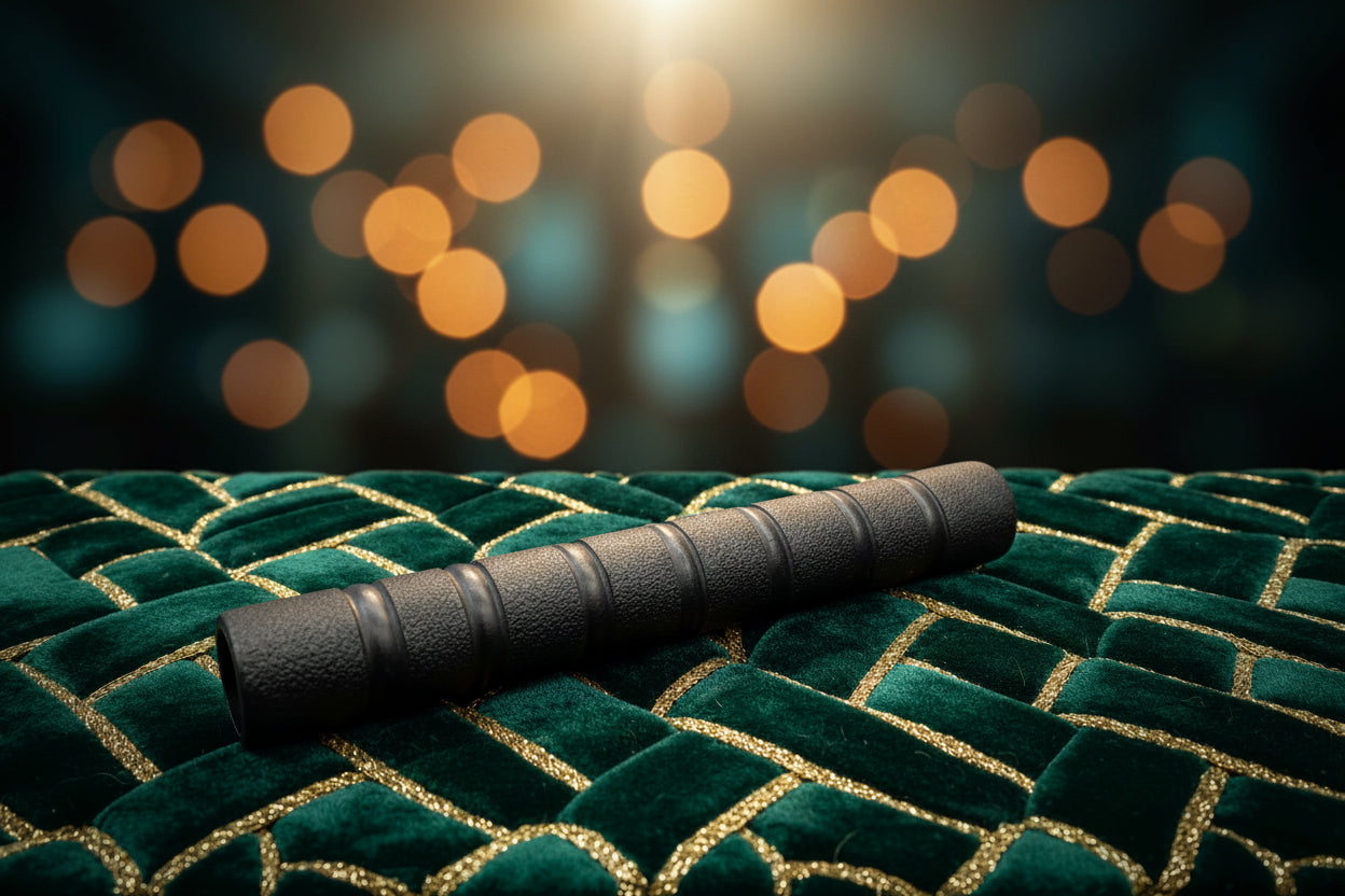 Panther Grip Chillum – Rugged Handcrafted Black Chillum with Grooved Design on a tbbc theme couch