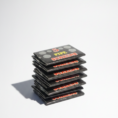 Stack of black boxes with red text on a white background