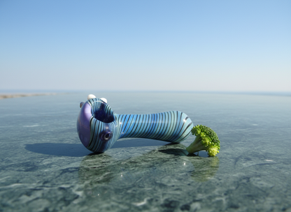 Blue Swirl Glass Hand Pipe | Pocket-Friendly, Smooth Pulls
