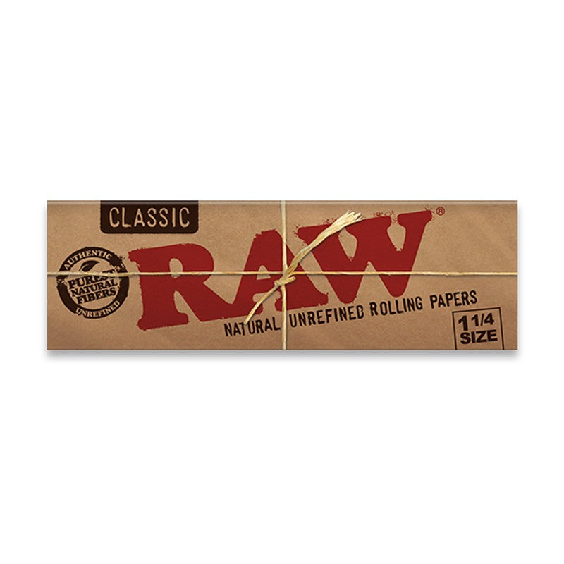 RAW Classic Natural - Unrefined Rolling Paper - 1 1/4 Size