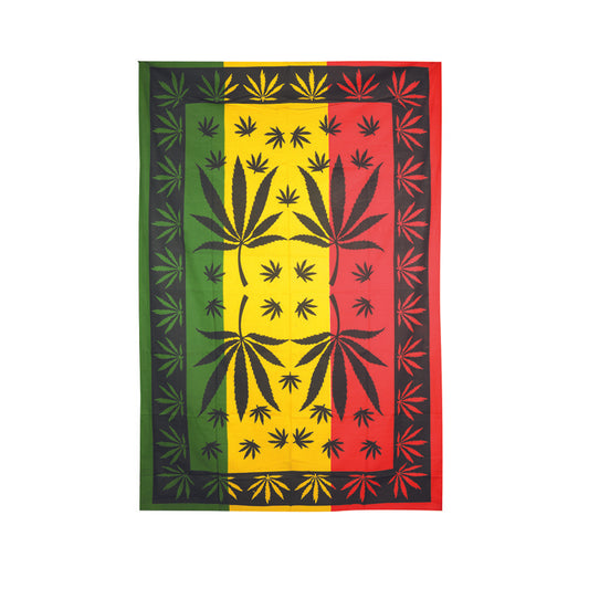 Rastafarian Maryjane Leaf Tapestry - 60X90