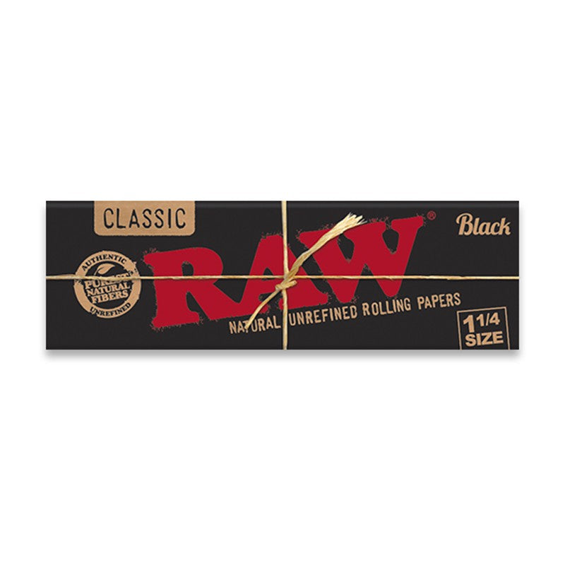 Raw Classic Black Natural - Unrefined Rolling Papers 1/1/4
