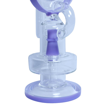 closeup view of a recycler bong,authentic bongs supplier from india instant delivery delhi ncr, top exporter of glass bongs in INDIA