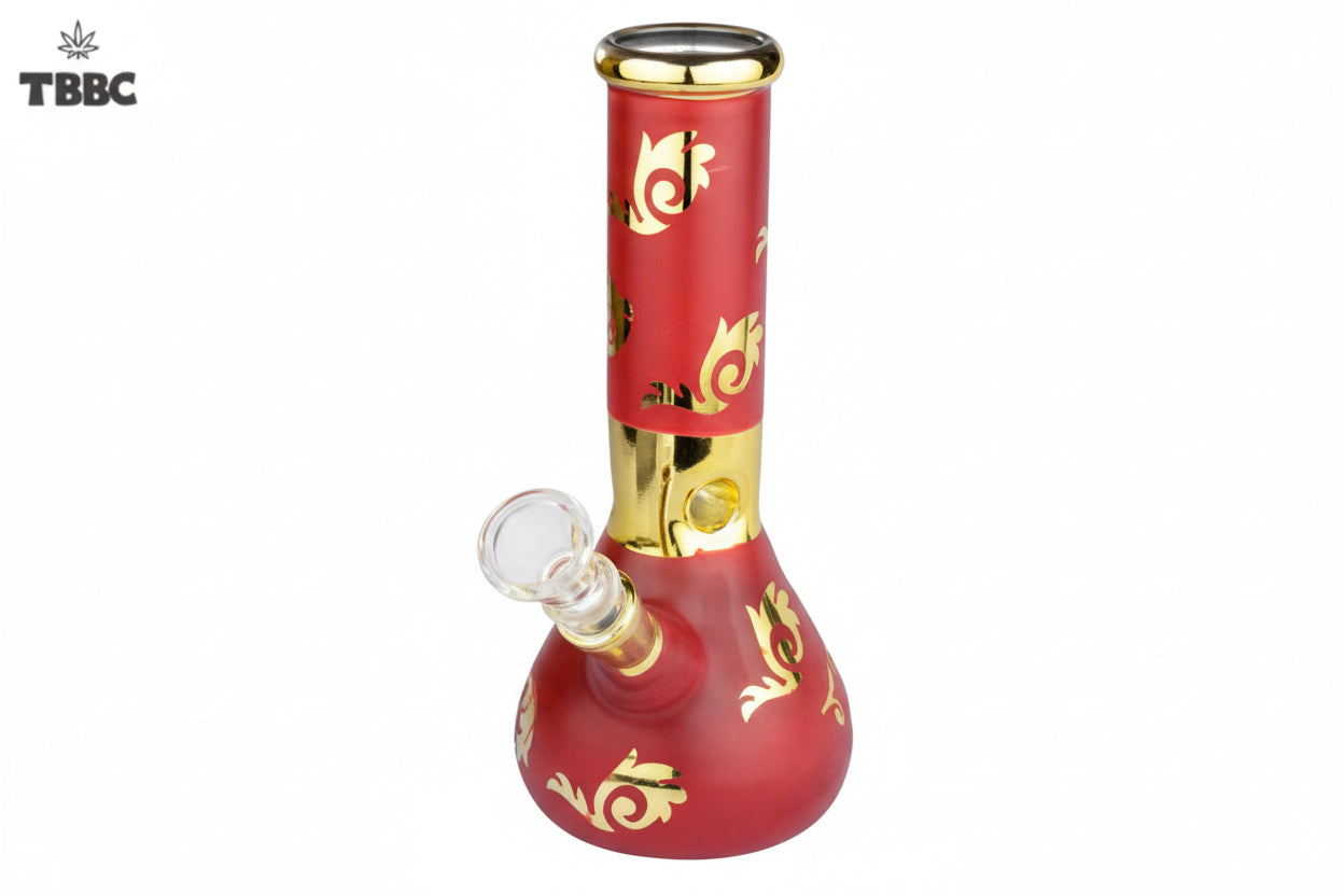 Shop the Golden Angel 8 Inch Percolator Bong at THEBOOMBOXCLUB. Elegant gold finish, advanced percolator for smooth hits, premium borosilicate glass. Secure prepaid shipping, break-free packaging. Elevate your sesh with India’s top smoking accessory brand!