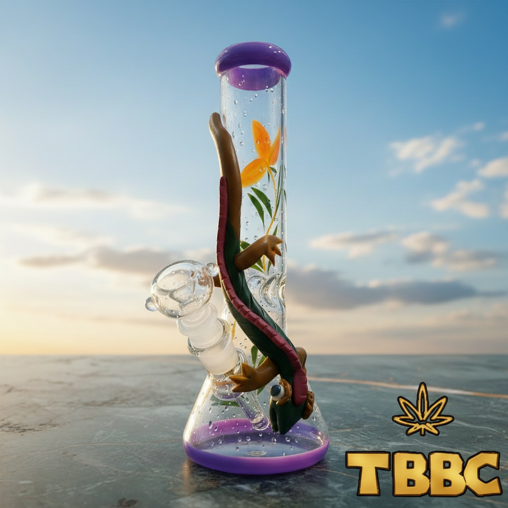 10 inch reptilia glass bong artistic design weed water pipe THEBOOMBOXCLUB. bongs near me instant delivery in delhi ncr